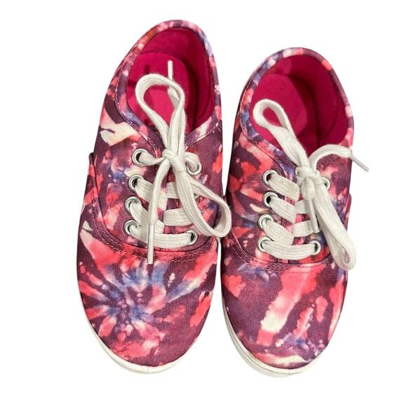 Girls' pink tie dyed sneakers - Picture 2 of 11